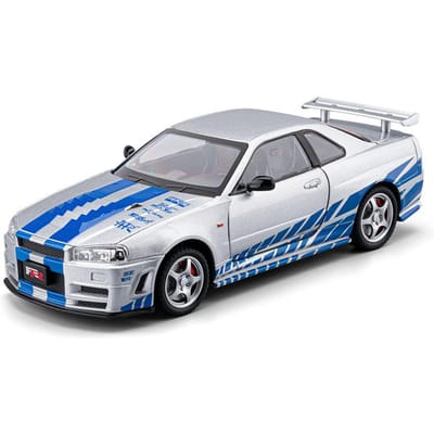 Chezhi 1:24 Sang Gtr-R34 Modèle de Voiture de Sport en Alliage de Simulation Son et Lumière Retour Jouets pour Enfants