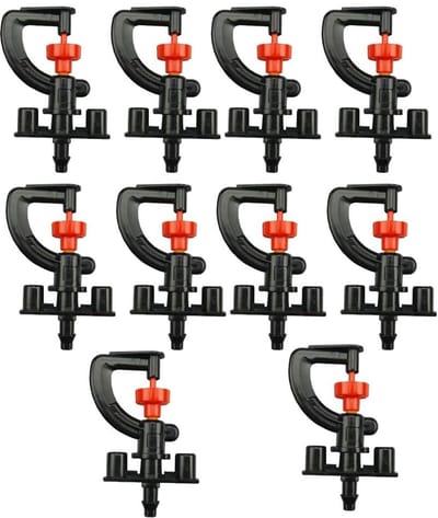 BRENZOOS- Micro Roterende Sprinkler 10 Stuks - G-type Sprinkler - Brekingssproeier - Atomiserend Systeem - Tuinaccessoire - PP/POM Materiaal - Tuinsproeier