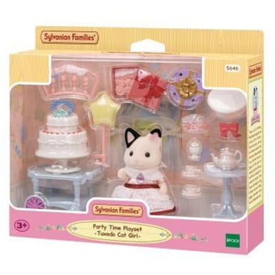 Sylvanian Families 5646 Feestset met tuxedo kat meisje Speelsets