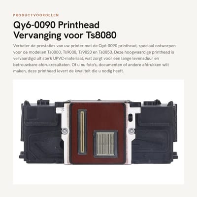 Dailygoods- Printkop Qy6-0090 - UPVC Printkop - Vervangingsprintkop - Compatibel met TS8080/TS9080/TS9020/TS8050 - Hoge kwaliteit - Duurzaam materiaal - Printerkop