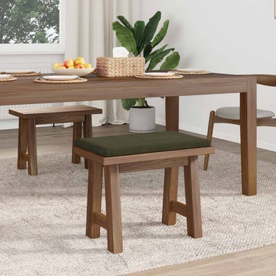 vidaXL - Bankkussen - Kunstsuède - stof - Leger - Groen - Diepte - 35 - cm
