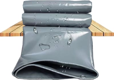Waterdicht Zeil - Zwaar Tarpaulin - Outdoor Bescherming - Versterkte Randen Oogjes - 6x1 Meter - Grijs