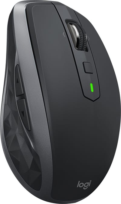 Logitech MX Anywhere 2S Wireless Mouse (BT) - Graphite - Muis - Laser - 7 knoppen - Grijs