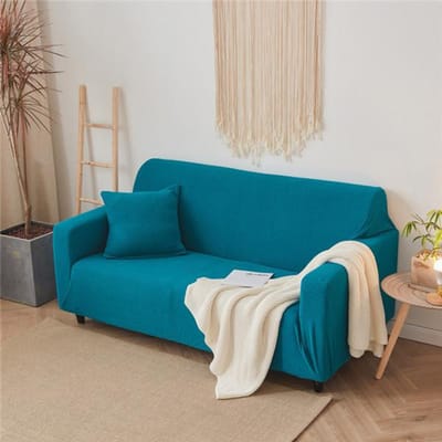 Couleurs unies Velours Épaissir Housses de Canapé Tricot Élastique Housse de Canapé Pour Salon Universel Sectionnel Housse 1 /2 /3 /4 Places 1-seat 90-140cm white