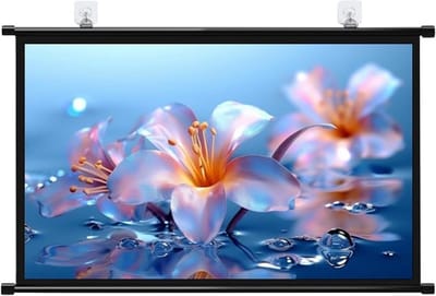 Projectiescherm Uitschuifbaar - Draagbaar Filmscherm - Home Cinema - Kreukvrij Glasvezel - Tot 72 inch - Zwart