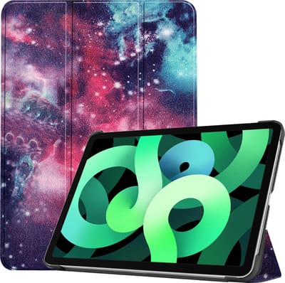 Hoes - Geschikt voor Apple iPad Air 5 (2022) - 10.9 inch - 5e Generatie - M1 - Dun & Stevig - Trifold Bookcase - Hard Cover - Hardcover Book Case - Tablet Hoesje - Galaxy