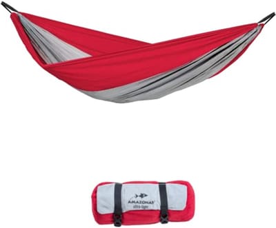 Onderweg Hangmat - Reis Hangmat - Outdoor Ontspanning - Ultralicht Parachutezij - 320 x 230 cm - Blauw
