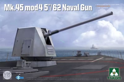 Takom Modelbouwpakket Militaire voertuigen - 2182 Mk.45 mod 4 5-/62 Naval Gun - 5 inch/54 caliber Mark 45 gun Plastic - 1:35 - Modelbouw