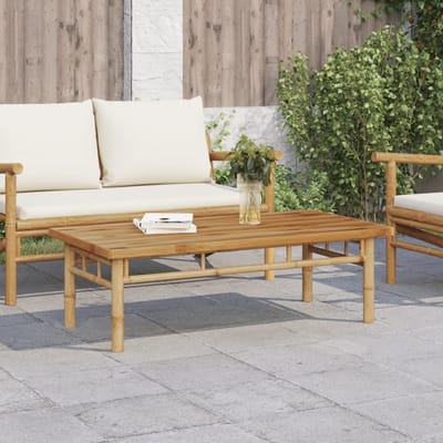 vidaXL - Salontafel - 110x55x35 - cm - bamboe