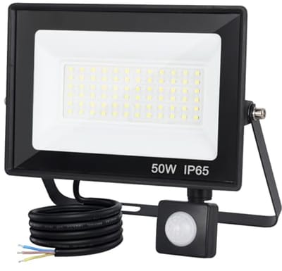 Buiten Led-spot 50W met Bewegingsmelder - Waterdicht en Superhelder