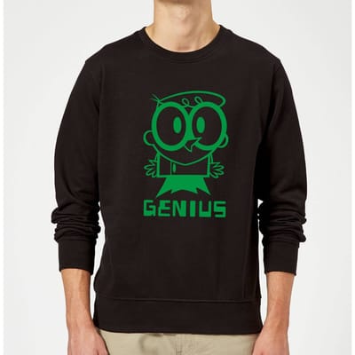 Dexters Lab Green Genius Sweatshirt - Black - S