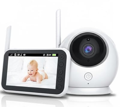 Living Needs - HD Babyfoon met camera - Nachtzicht & Zoom functie - 300m bereik - Met 8 slaapliedjes