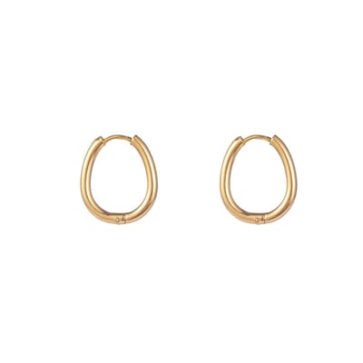 Go Dutch Label Oorringen ovaal Goud