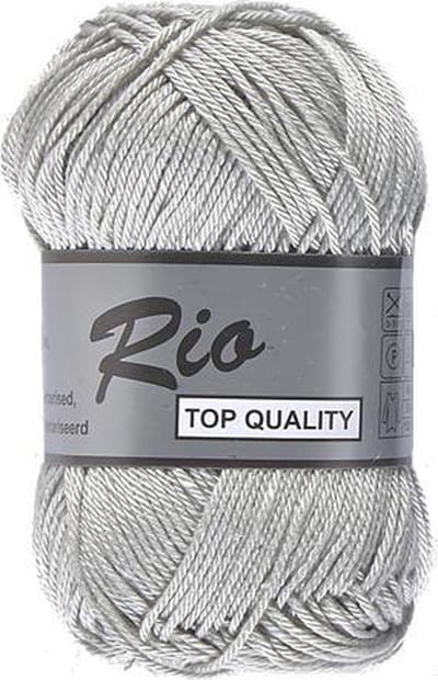 Lammy Yarns Rio katoen garen - licht grijs (003) - naald 3 a 3,5 mm - 5 bollen
