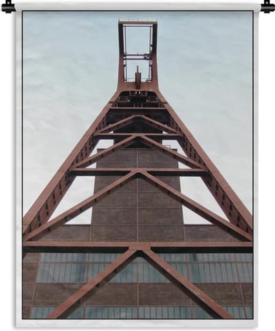 Wandkleed Essen - Brug constructie in de Duitse stad Essen Wandkleed katoen 150x200 cm - Wandtapijt met foto