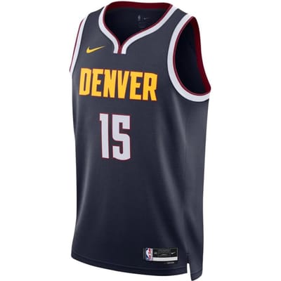 Basketbaltanktop voor heren Nba Dri-fit Swingman Jersey Icon Edition 2022/23 No 15 Nikola Jokic Dennig College Navy