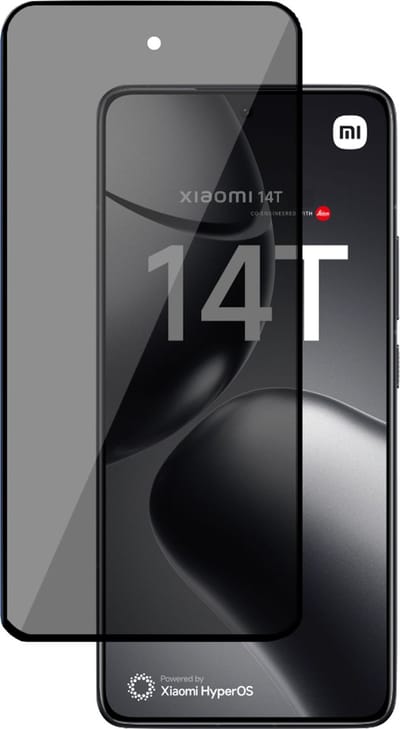 Privé Screenprotector geschikt voor Xiaomi 14T / 14T Pro Screenprotector - Privacy Beschermglas - Privacy Proteqt+