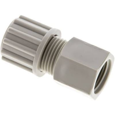 12x10mm & G3/8'' PP Rechte Knelfitting Binnendraad 10bar
