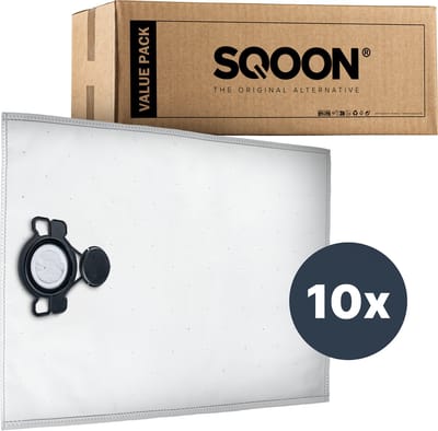 SQOON® Stofzuigerzakken PRO Geschikt voor Nilfisk Attix 33 / 44, VHS 40 / 42 & Makita VC4210 - 10 Stuks