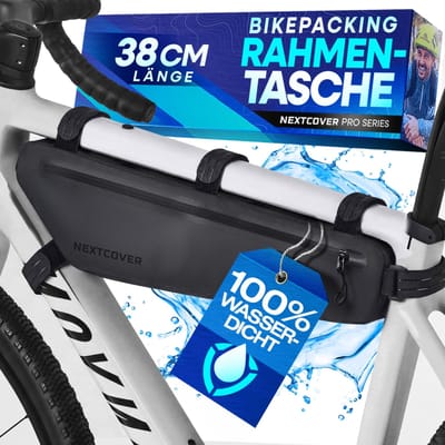 Nextcover bikepacking frametas 38 cm - fietstas voor frame en onderbuis - 100% waterdicht AquaShield TPU