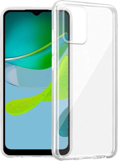 Cadorabo Hoesje geschikt voor Motorola Moto E13 in VOLLEDIG TRANSPARANT - Beschermhoes gemaakt van flexibel TPU Silicone Case Cover