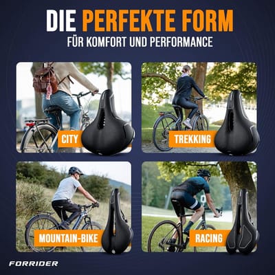 Comfortabel Fietszadel met Geheugenschuim en Schokdemping voor Heren en Dames