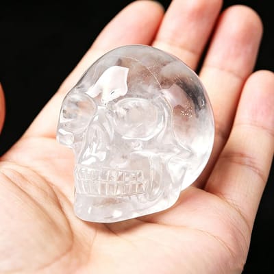 2 Inch Natuurlijke Kristallen Schedel Beeldje Handgesneden Edelsteen Amethist Schedel Standbeeld Huis Bureau Decoratie Ornament Halloween Cadeau