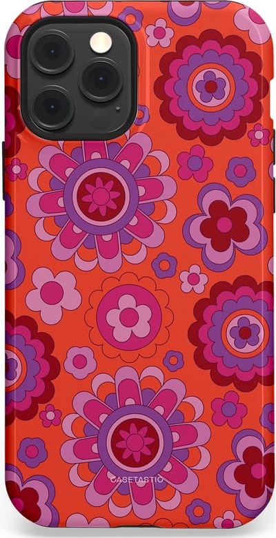 Casetastic Hoesje Geschikt voor Apple iPhone 12/12 Pro Magsafe - Stijlvolle Beschermende Duo-layer Case - Retro warmte