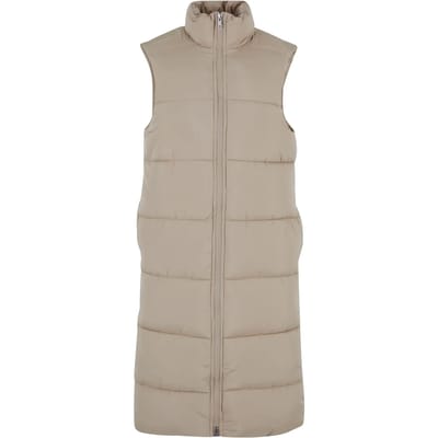 Urban Classics - Long Gewatteerd jack - XS - Beige