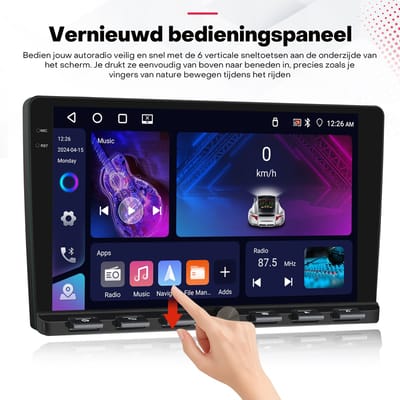Boscer 2 Din Autoradio - Geschikt voor Volkswagen Polo (2011-2016) - Draadloos Apple CarPlay & Android Auto - Vernieuwd Bedieningspaneel - 9 Inch HD Touchscreen - WiFi, Bluetooth & USB - Achteruitrijcamera & Microfoon