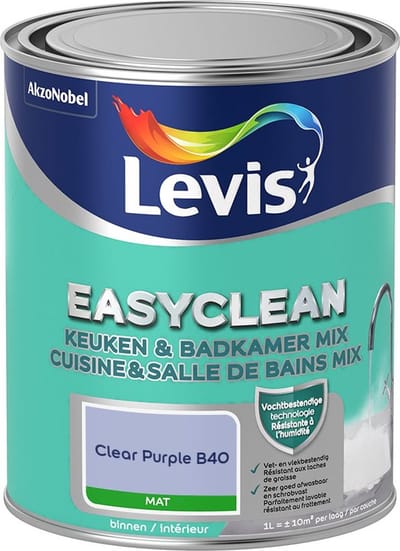 Levis - Easyclean Keuken & Badkamer Mix - Clear Purple B40 - Mengverf - 1 L