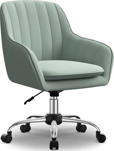 Bureaustoel-Ergonomische bureaustoel-bureaustoelen voor volwassenen-Dubbel gelaagd zitkussen-360 graden draaibaar-Bouclé-Metalen onderstel