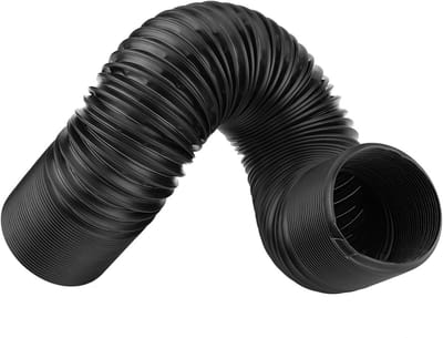 Dailygoody - Universele auto-luchtinlaat - Flexibele pijpuitbreidingspijpleiding - Kunststof buis 76 mm - Zwart - Geschikt voor auto - Innovatieve luc..