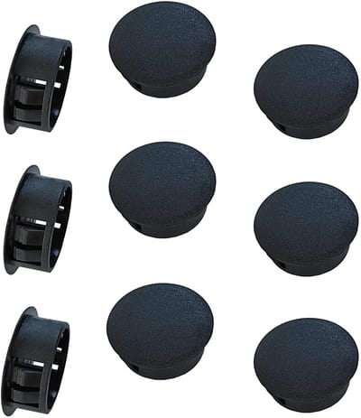 Dailygoods- Gatpluggen 10 Stuks - Ronde Plastic Stekker - Klikbare Vergrendelingsgat Cover - Kunststof Doppen - Voor Gaten 25mm - Hoogwaardig Nylon