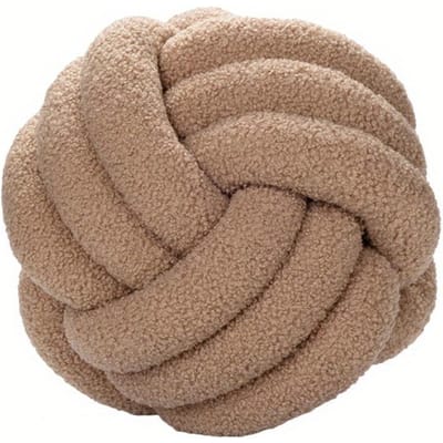 Oreiller en boule nouée utile Oreiller en peluche en boule nouée indéformable et écologique Coussin en boule nouée tissé à la main kaki
