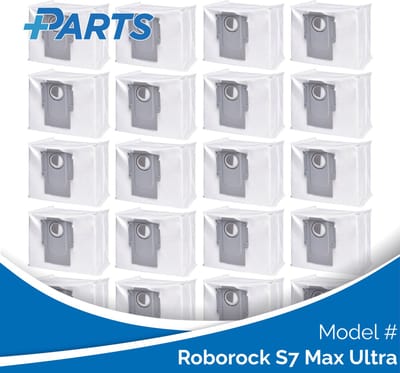 Roborock S7 Max Ultra Stofzakken (20 Stuks, Plus.Parts® alternatief voor 8.02.0132)
