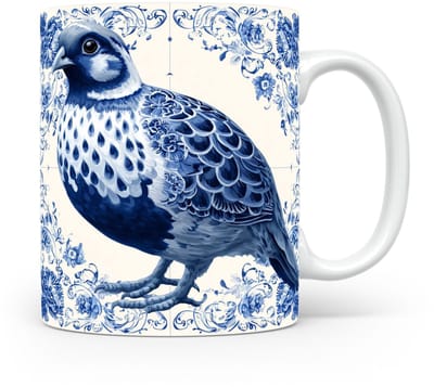 Mok Kwartel Beker voor koffie of tas voor thee, cadeau voor dierenliefhebbers, moeder, vader, collega, vriend, vriendin, kantoor, opa, oma, hond, kerst, sinterklaas, verjaardag