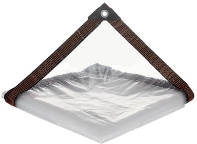 Dailygoods- Dekzeil Heavy Duty Waterdicht - Transparant - Afdekzeil - Tuin - Terras - Bescherming - 10 x 10 ft - Tuinzeil