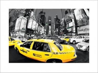Pyramid Poster - Rush Hour Times Square Yellow Cabs - 60 X 80 Cm - Multicolor