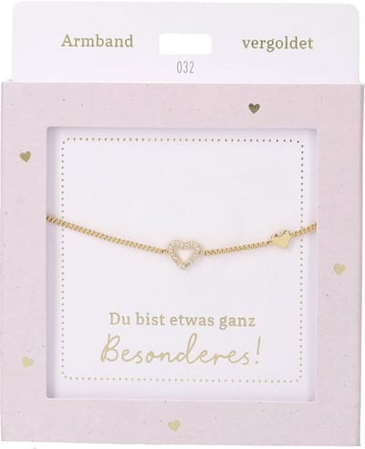 Depesche armband goud hartje vriendschap cadeau sieraden.