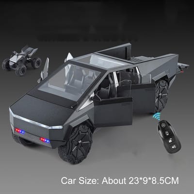 1:24 Pickup S680 Modèle Jouets Alliage Moulé Sous Pression Voiture Direction Roue Avant Portes Ouvertes Son Lumière Véhicule à Tirer Garçon Cadeau de Noël