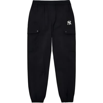 MLB New York Yankees Merklogo Gedrukt Multi-Pocket Cargo Broek Unisex Broek Zwart 3AWP00421-50BKS S black