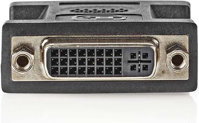 Nedis DVI-Adapter - DVI-I 24+5-Pins Female - DVI-I 24+5-Pins Female - Vernikkeld - Recht - PVC - Zwart - Polybag