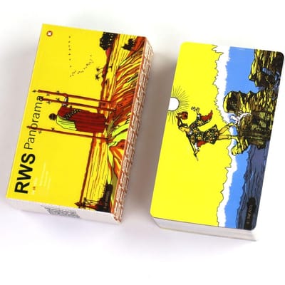 Nieuwe Rws Panorama Rider Waite Tarotkaarten Deck Set Feest Meerspelers Bordspel Beginners Voorspelling Divinatie Waarzeggerij Speelgoed yellow
