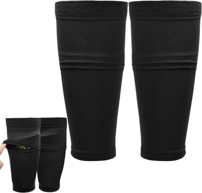 Voetbalschermers met Antislip Strepen, Geoptimaliseerde Pocket, Compleet Set voor Kinderen, Tieners en Volwassenen, Inclusief Voetbalsokken