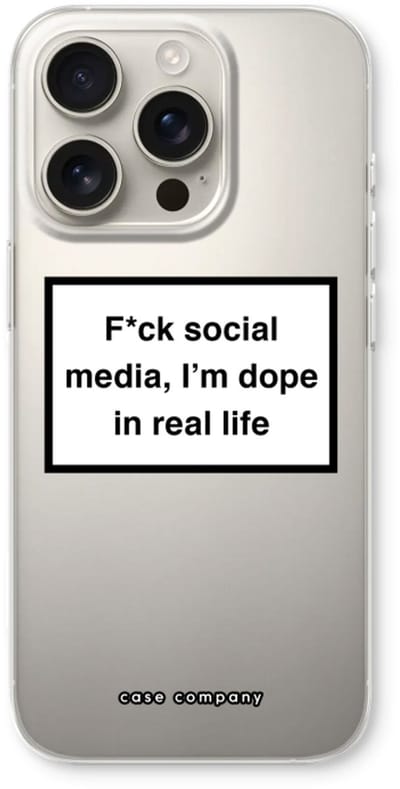 Case Company® - Hoesje geschikt voor iPhone 16 Pro hoesje - I'm dope - Soft Cover Telefoonhoesje - Bescherming aan alle Kanten en Schermrand