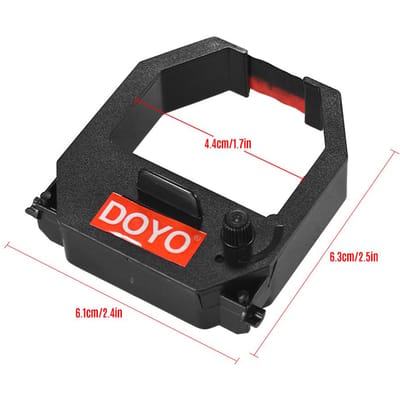 DOYO Stempelklok Lint Cartridge Rood Zwart Inktkleuren voor Kantoor Elektronisch 4.4cm Inner Diameter zwart