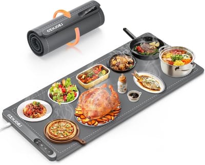 Voedsel Warming Mat - Voedselwarmer Buffet - Buffetten Warm Houden - Verstelbare Temperatuur - 36x16 Inch - Grijs