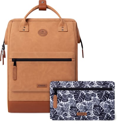CABAIA - Rugzak Adventurer Large 23L Moscow, Computercompartiment 15", Levenslange garantie, Brede opening - Bruin