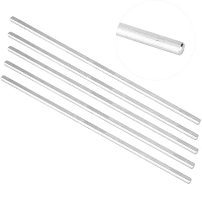 JHUBERS- Staaf - D-as - 6 mm - Roestvrij Staal - 5 Stuks - Compatibel met TETRIX/FRC/WRO - Duurzaam en robuust
